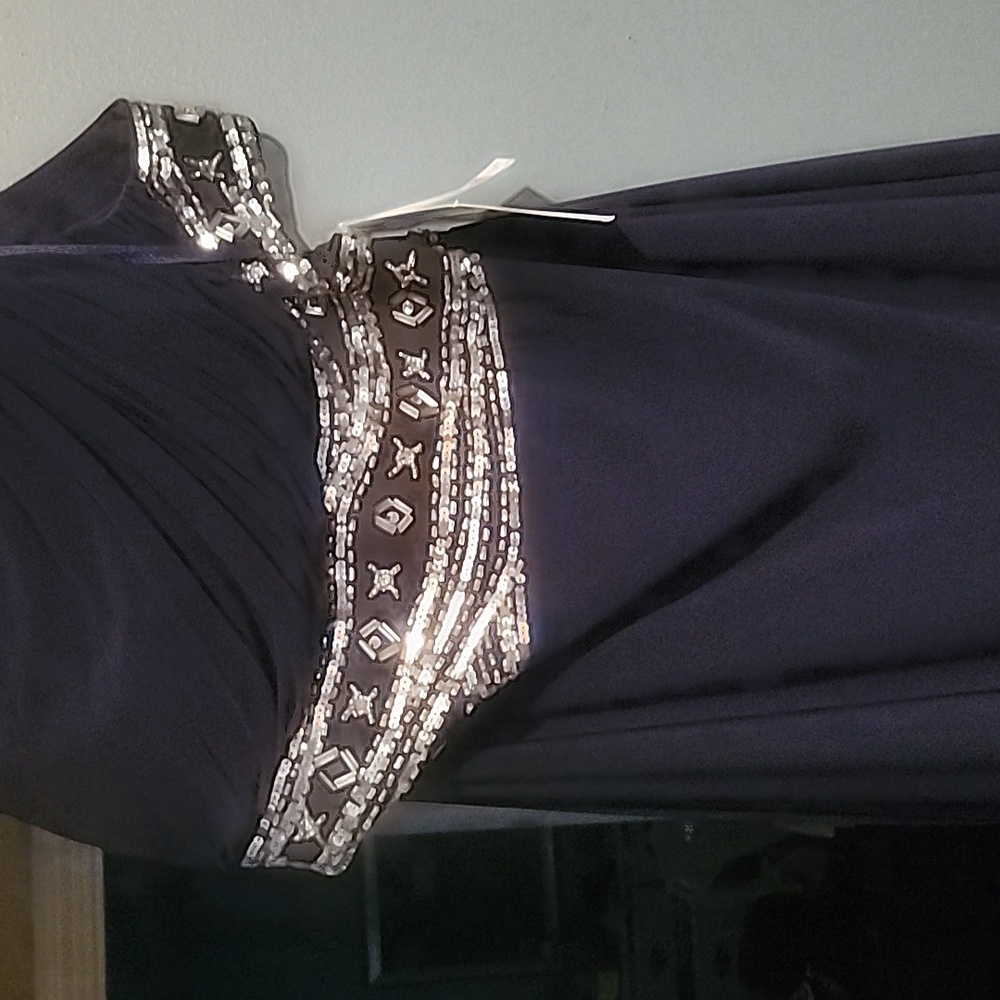 Adrianna Papell one should navy sequin dress